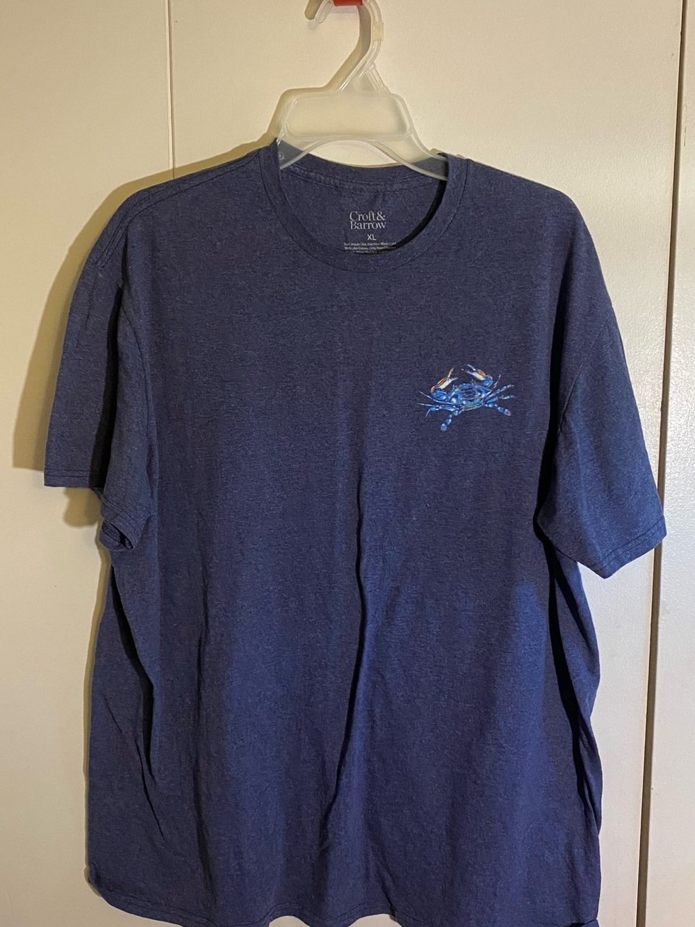 croft & barrow Navy Short-Sleeve Tee with Small Blue Crab Graphic